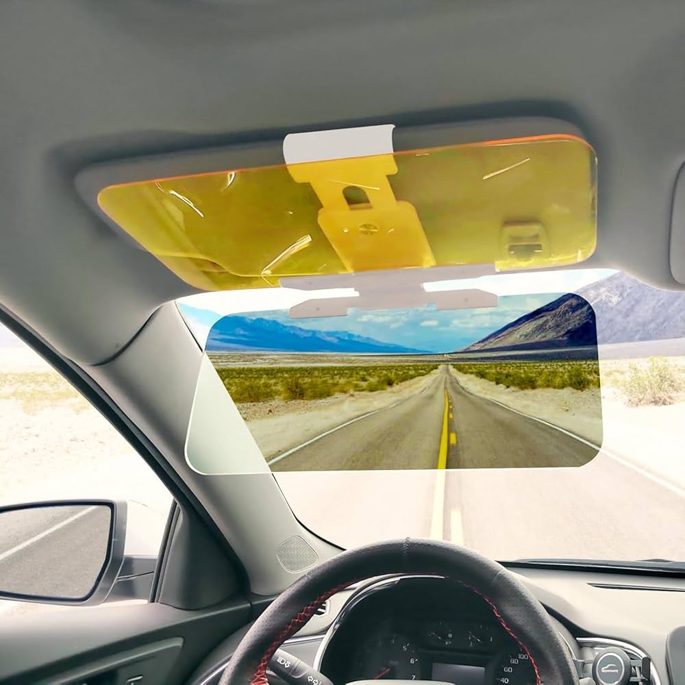 HD Dual Panel Anti-Glare Car Visor | Day & Night Driving Protector Clear & Safe